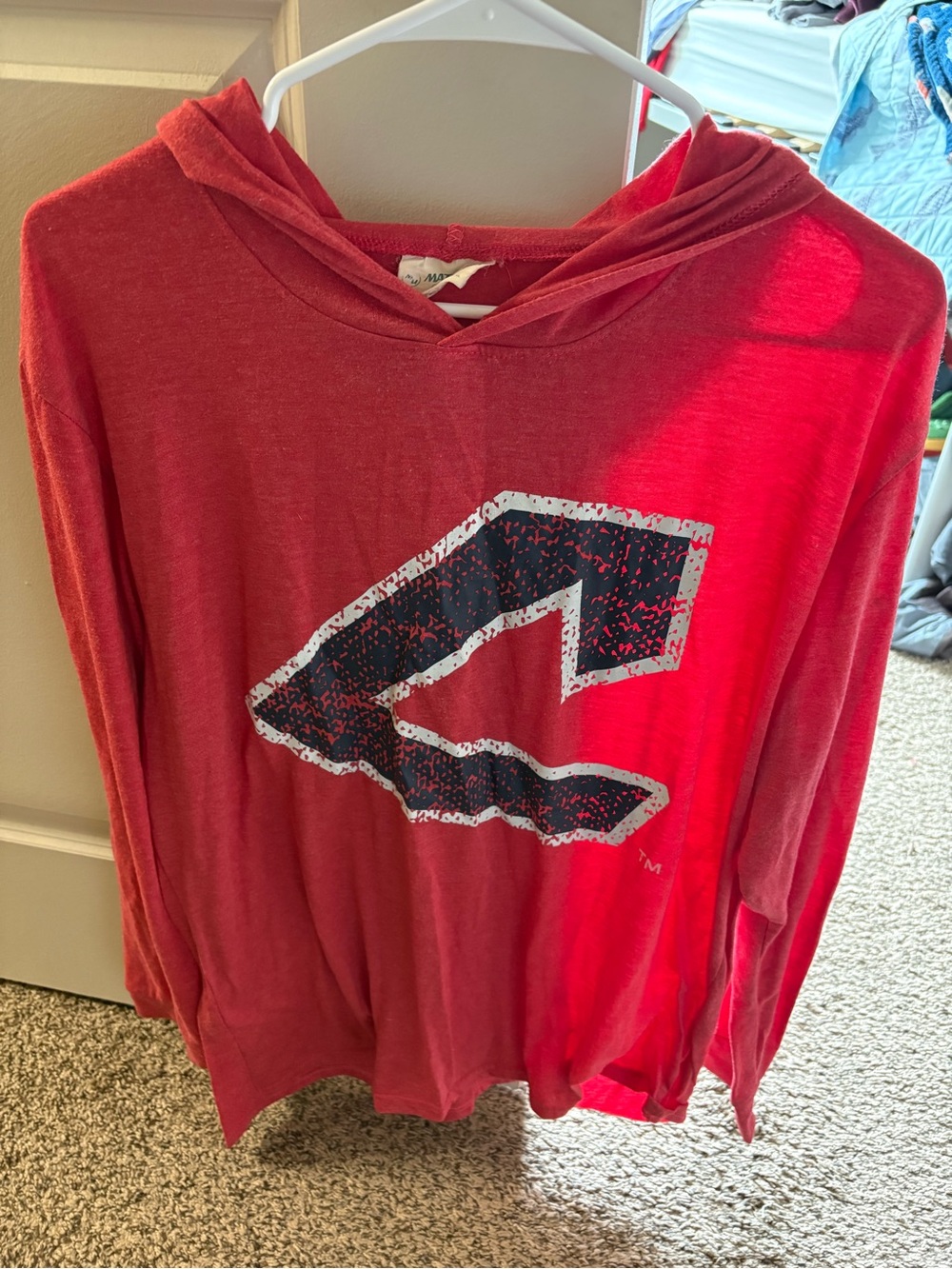 Match-Up Red Graphic Tee with Distressed Logo